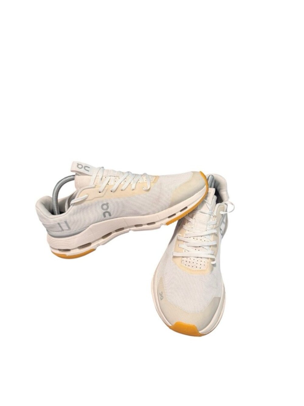 On Cloudnova Form 2 Mens 9.5 White Cream CloudTec Running Lifestyle Sneakers
